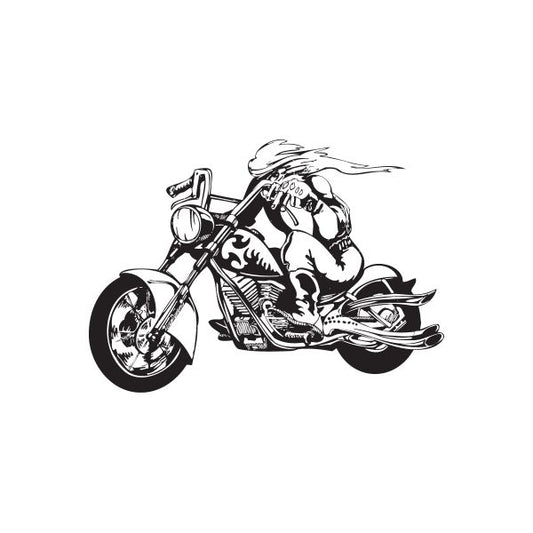 Image of Chopper Wall Decal - Vinyl Decal - Car Decal - DC 010