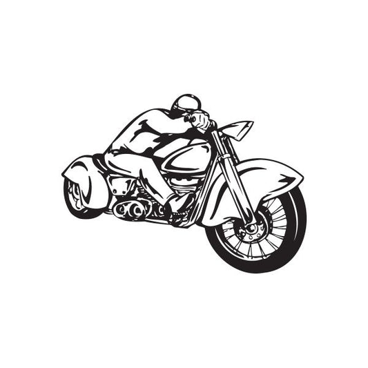 Image of Chopper Wall Decal - Vinyl Decal - Car Decal - DC 057