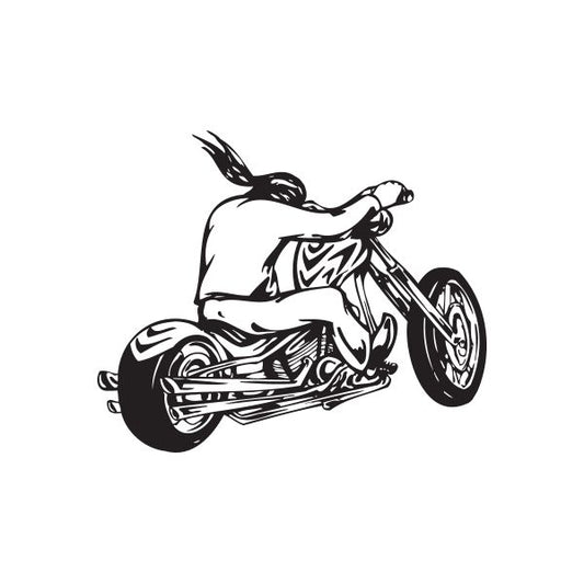 Image of Chopper Wall Decal - Vinyl Decal - Car Decal - DC 089