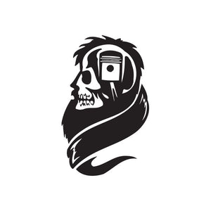 Black stylized bearded character vinyl wall decal