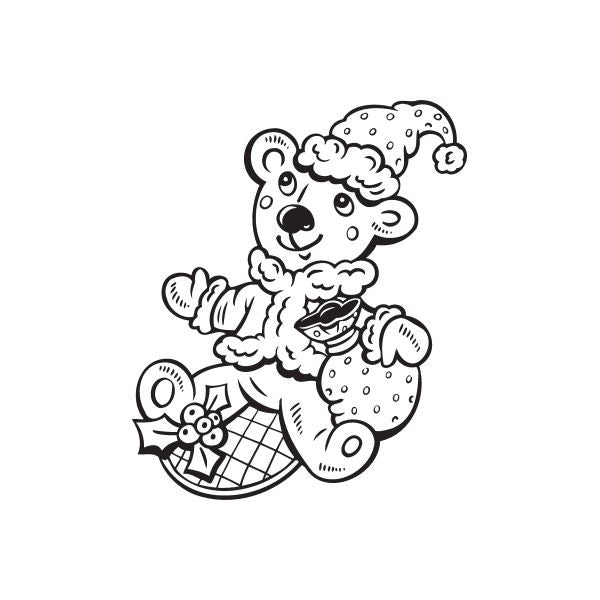 Image of Christmas Bear Decal