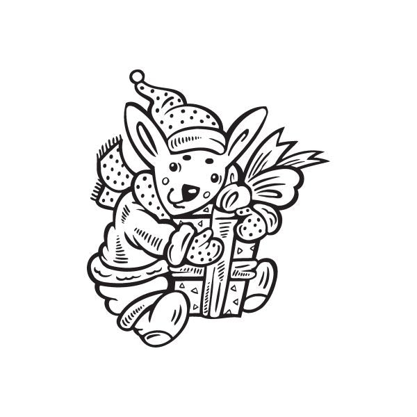 Image of Christmas Bunny Decal