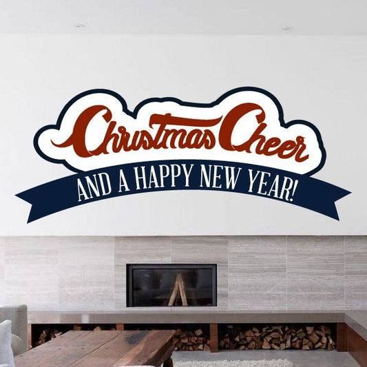 Image of Christmas Cheer and a Happy New Year Sticker