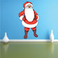 Santa Claus sticker featuring cartoon Santa in red suit with white beard and hat