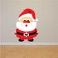 Cute Santa sticker, red hat and suit with white beard and black belt.