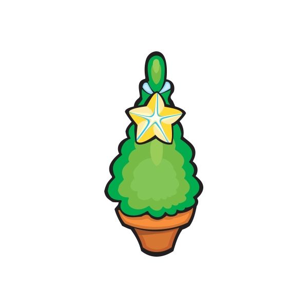 Image of Christmas Decoration Single Star on Tree Sticker