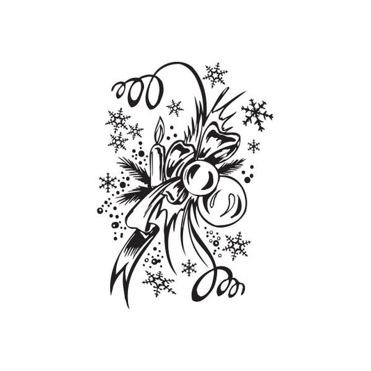 Image of Christmas Decorations Candle Ornament Decal