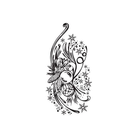 Image of Christmas Decorations Lovely Pines Ornament Decal