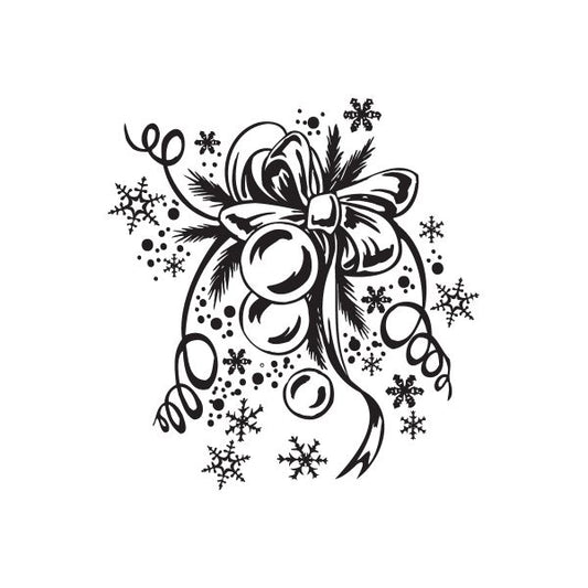 Image of Christmas Decorations Multiple Ornaments Decal