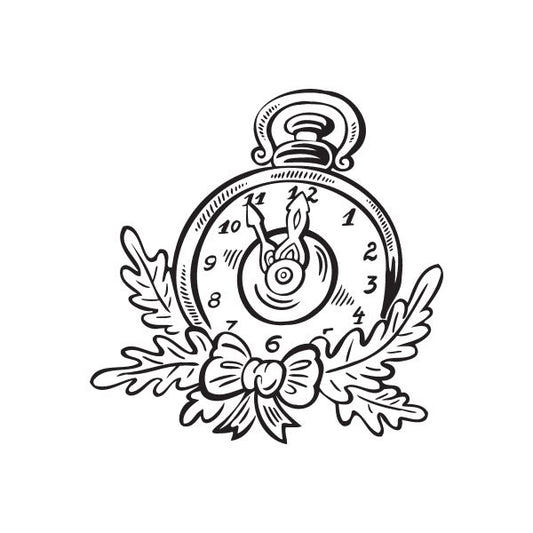 Image of Christmas Decorations Pocket Watch Decal