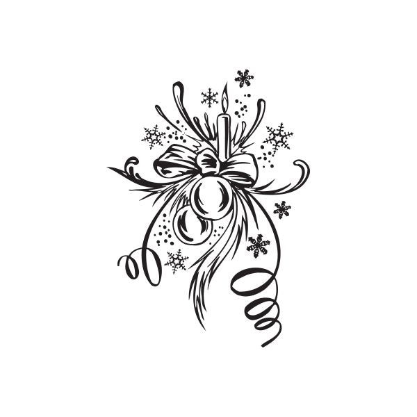 Image of Christmas Decorations Spruce Ornament Decal