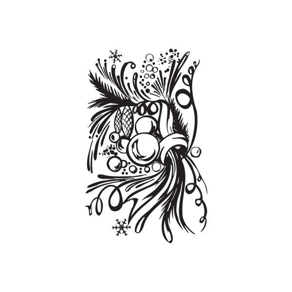 Image of Christmas Decorations Tied Ornament Decal