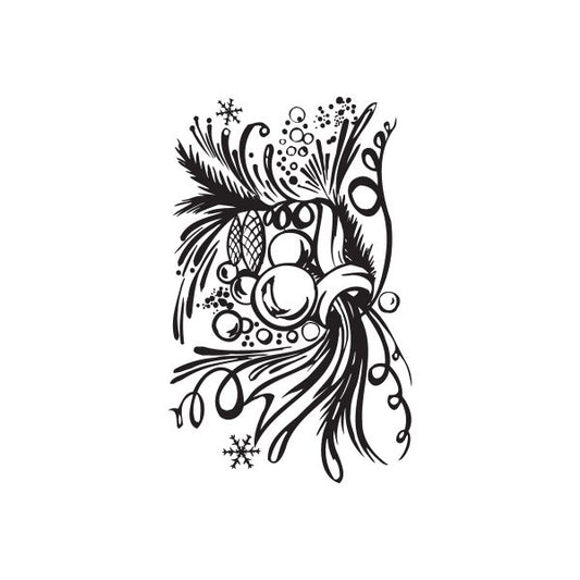 Image of Christmas Decorations Tied Ornament Decal