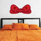 Red Christmas double ribbon bow sticker