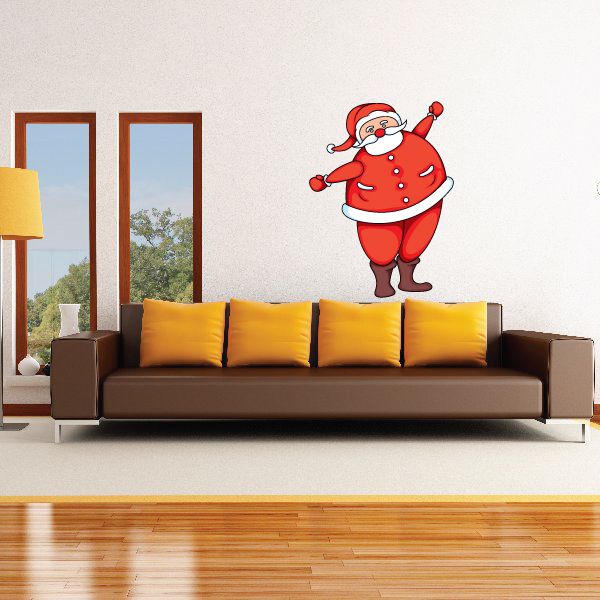 Image of Christmas Merry Santa Waving Sticker