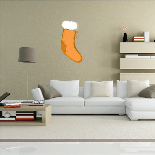 Image of Christmas Orange Stocking Sticker