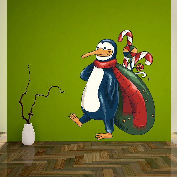 Image of Christmas Penguin Helper Sticker