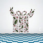 Mistletoe and holly theme wall sticker collage with red berries and green leaves