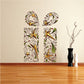 Star and scroll Christmas present collage wall sticker with colorful gold red green accents