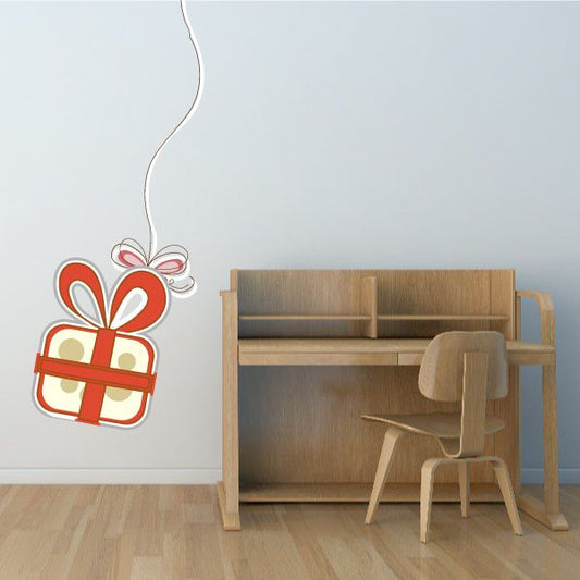 Image of Christmas Present Ornament Wall Decal - Vinyl Sticker - Car Sticker - IDCOLOR001