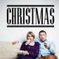 Christmas quote wall decal with large “CHRISTMAS” text and horizontal bars
