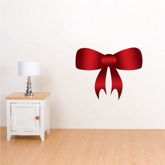 Image of Christmas Ribbon Wall Decal - Vinyl Car Sticker - ChristmasRibbonUscolor013