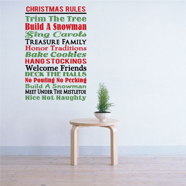 Image of Christmas Rules Printed Decal