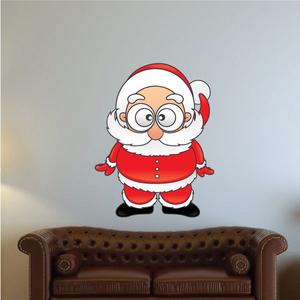 Image of Christmas Santa Goofy Look Sticker