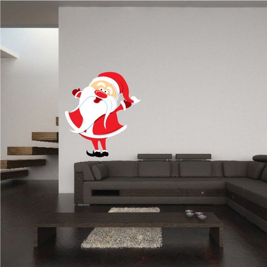 Image of Christmas Santa Happy Greeting Sticker