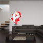 Santa Claus greeting sticker with red hat, white beard, and smiling face
