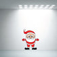Santa Claus sticker of smiling figure in red hat and suit with white beard