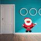 Santa Claus standing sticker, red suit and hat with white beard, smiling