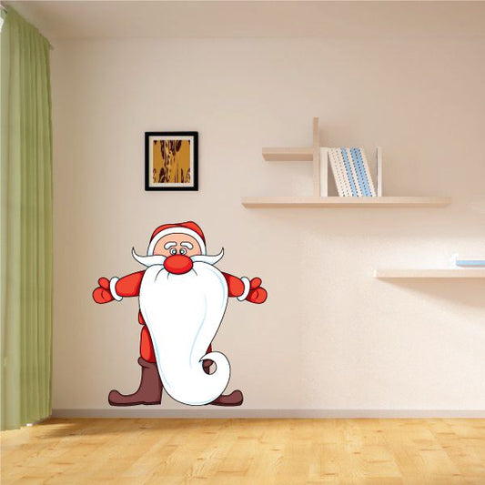 Image of Christmas Santa Long Curled Beard Sticker