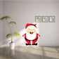 Santa Claus holiday sticker with red hat, white beard, and black belt
