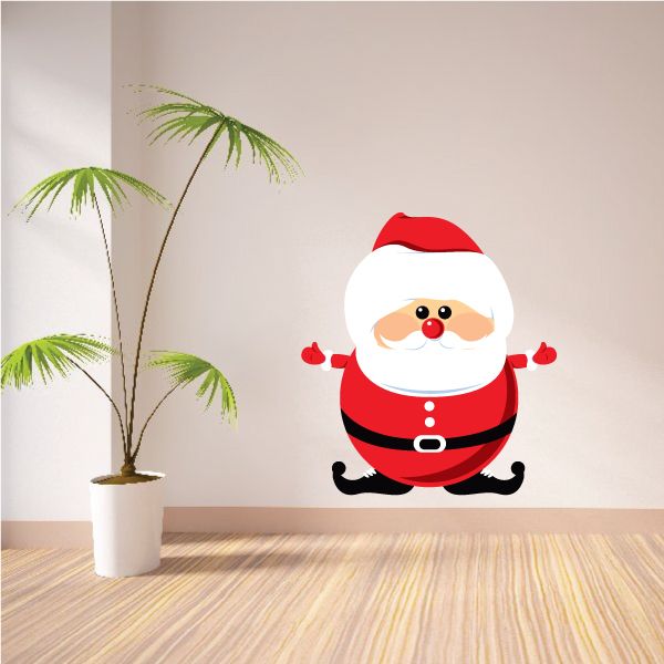 Image of Christmas Santa Open for Hugs Sticker