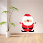 Santa Claus open arms sticker, red suit and white beard with black belt