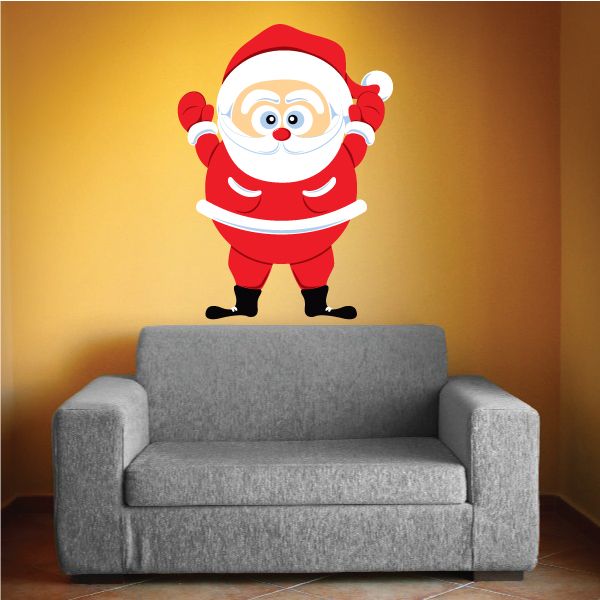 Image of Christmas Santa Stretched Arms Sticker