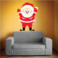 Christmas Santa sticker with red suit, white beard, and stretched arms pose