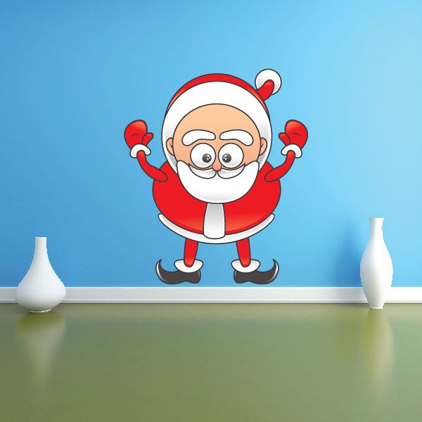 Image of Christmas Santa Surprise Standing Sticker