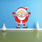 Santa Claus standing sticker with red suit, white beard, and round glasses
