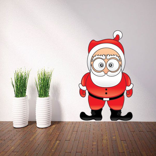 Image of Christmas Santa Surprised Expression Sticker