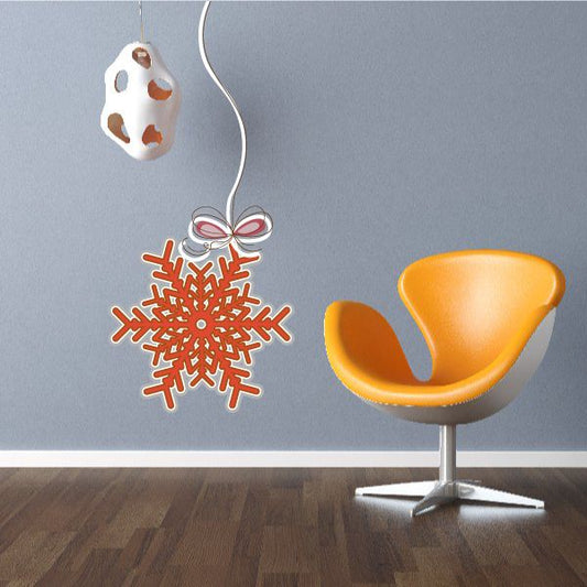 Image of Christmas Snowflake Ornament Wall Decal - Vinyl Sticker - Car Sticker - IDCOLOR002