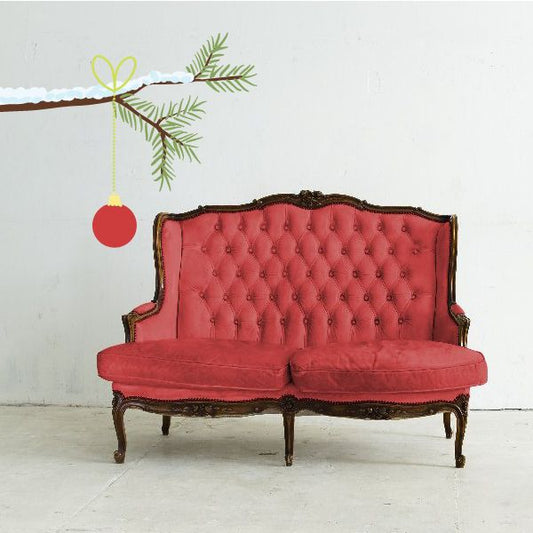 Image of Christmas Tree Branch Ornament Wall Decal - Vinyl Sticker - Car Sticker - IDCOLOR063