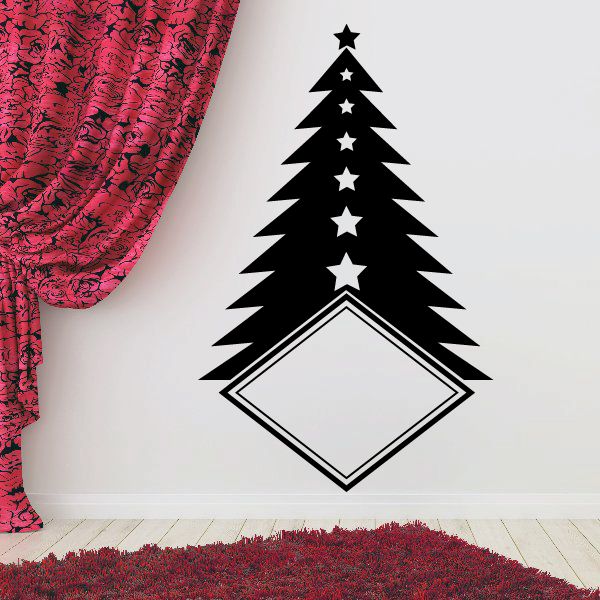 Image of Christmas Tree Frame Decal