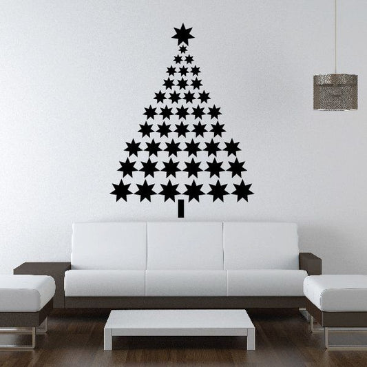 Image of Christmas Tree Stars Decal