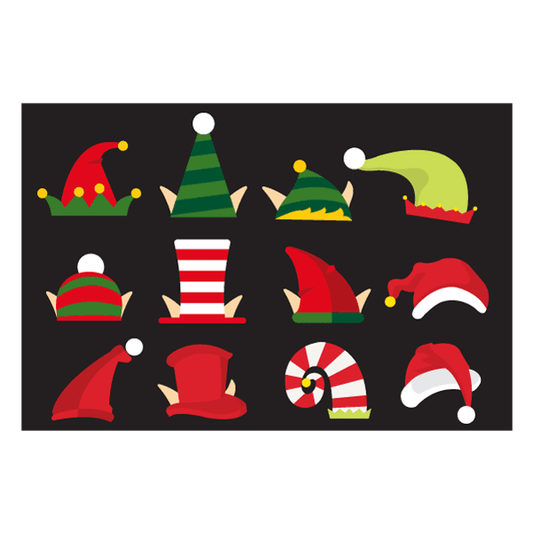 Image of Christmas - Xmas Elf Hat Sticker Sheet