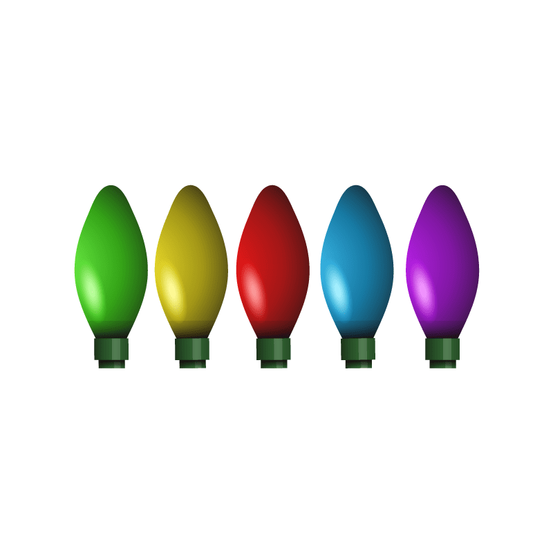 Christmas - Xmas Light Bulb Magnets