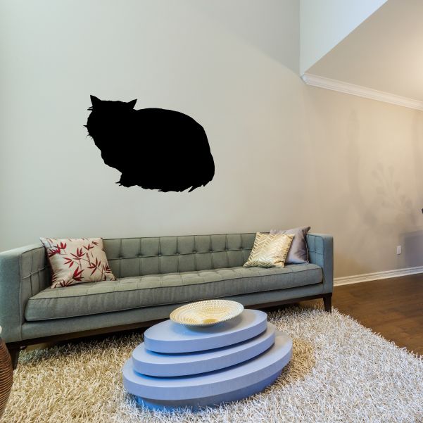 Image of Chubby Cat Curled Decal