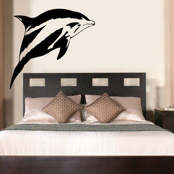 Image of Chubby Striped Dolphin Decal