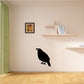 Quail wall decal, black bird silhouette for indoor decor